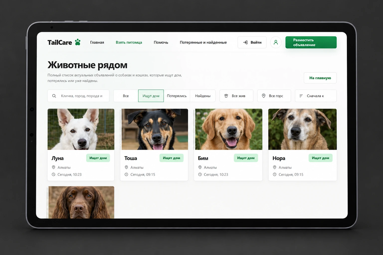TailCare: визуализация интерфейсов на устройствах