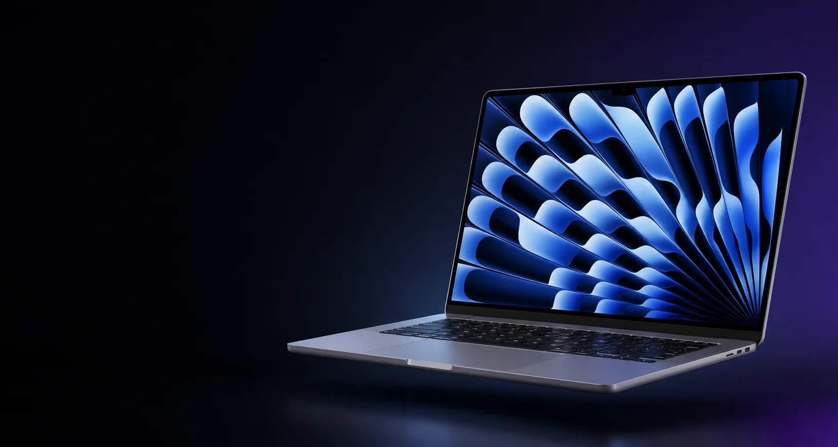 MacBook Air на темном фоне